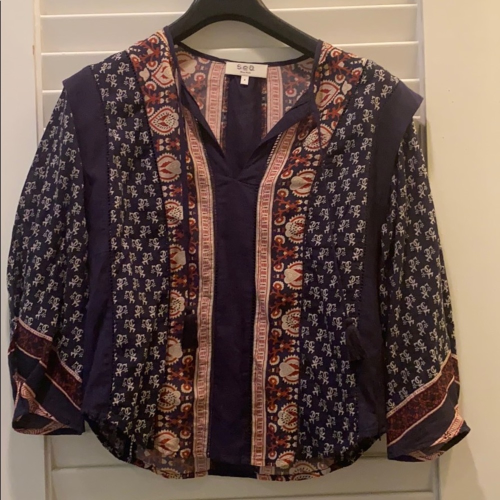 Sea printed top